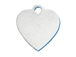 Sterling Silver Flat Polished Engravable Heart Charm 