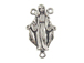Sterling Silver Virgin Mary Rosary Center  Pendant