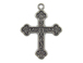 Sterling Silver Cross with Scroll Work Charm 