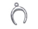 Sterling Silver Lucky Horseshoe charm Flat Charm with Jumpring