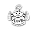 Love Angel Sterling Silver Charm with Jumpring