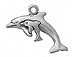 Sterling Silver Dolphin Family Charm with Jump Ring