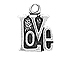 Sterling Silver LOVE Charm with Jump Ring
