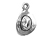 Sterling Silver Cowboy Hat Charm with Jump Ring