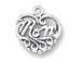 Sterling Silver Filigree Mom Charm with Jumpring