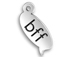 Sterling Silver BFF Text Chat Charm  with Jumpring