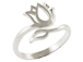 Padma Lotus Blossom Ring Adjustable Sterling silver Yoga Jewelry