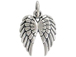 Double Angel Wing Charm Sterling Silver