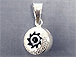 Sterling Silver 3D Evil Eye Good Luck Double Sided Pendant
