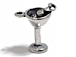 Martini Glass 3D sterling silver charm