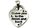 Sterling Silver I Love You to The Moon and Back Charm