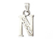 16mm Sterling Silver with SWAROVSKI Rhinestones Letter Charm - N