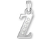 16mm Sterling Silver with SWAROVSKI Rhinestones Letter Charm - Z