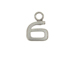 9mm Sterling Silver Number Charm -  6 