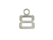 9mm Sterling Silver Number Charm -  8 