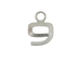 9mm Sterling Silver Number Charm -  9 