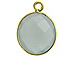 Gold over Sterling Silver Gemstone Bezel Pendants - Pacific Calcedony