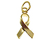 Vermeil Plain Awareness Ribbon Charm with Jumpring