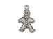 Sterling Silver Gingerbread Charm 