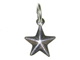 Sterling Silver Raised Star Charm 