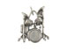 Sterling Silver Drum Set Charm 