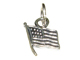 Sterling Silver United States Flag Charm with Jumpring