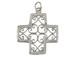 Sterling Silver Filigree Cross Charm with Jumpring