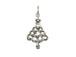 Sterling Silver Flat Christmas Tree Charm with Jumpring