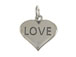 Sterling Silver Heart with Love Charm with Jumpring