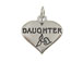Sterling Silver Heart with Daughter Charm with Jumpring