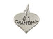 Sterling Silver Heart with #1 Grandma Charm with Jumpring