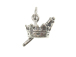 Sterling Silver Crown & Scepter Charm with Jumpring