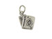Sterling Silver Playing Cards A,K,Q Charm with Jumpring