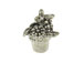 Sterling Silver Potted Flower Charm with Jumpring