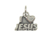 Sterling Silver I Love Jesus Charm with Jumpring