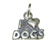 Sterling Silver I Love Dogs Charm with Jumpring