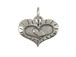 Sterling Silver Heart In A Heart, In A Heart Charm with Jumpring