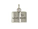 Sterling Silver Book with I Love To Read Charm with Jumpring
