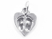 Sterling Silver Baby Foot Prints Heart Charm with Jumpring