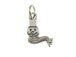 Sterling Silver Snowman Head with Scarf Charm with Jumpring