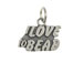 Sterling Silver I Love To Bead Charm with Jumpring