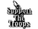 Sterling Silver Support The Troops Charm with Jumpring