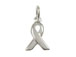 Sterling Silver Plain Ribbon Awareness Charm with Jumpring