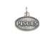 Sterling Silver Pisces Zodiac Pendant Charm with Jumpring