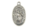Sterling Silver St. Christopher Protect Us Medal Charm with Jumpring