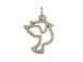 Sterling Silver Dove Outline Charm with Jumpring