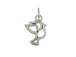Sterling Silver Dove Outline Charm with Jumpring