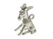 Sterling Silver Donkey Sitting Charm 