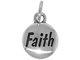 Sterling Domed Message Charm - FAITH