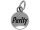 Sterling Domed Message Charm - PURITY